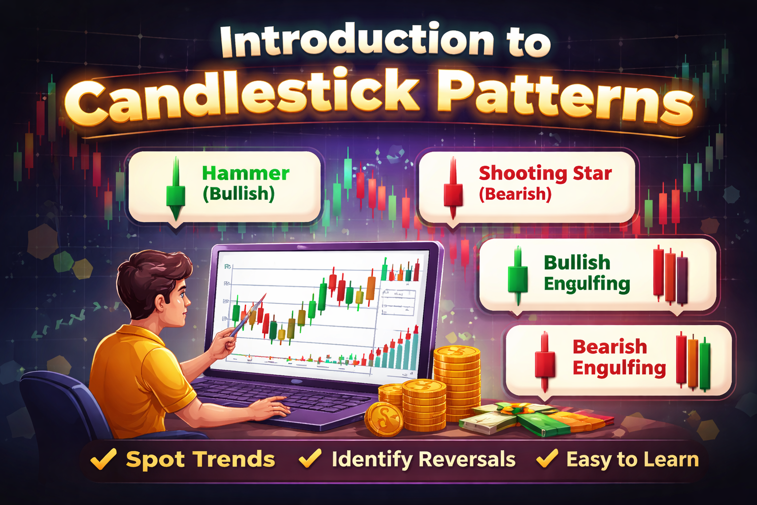 Top 10 Candlestick Patterns Every Trader Must Know (Hindi + English) - ToolNest Blog