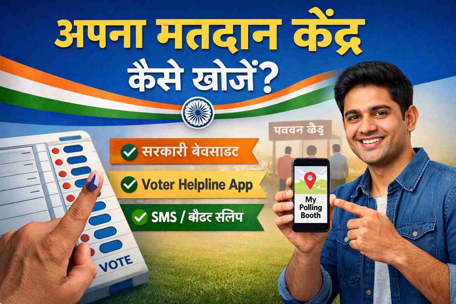 अपना मतदान केंद्र (Voting Booth) कैसे खोजें? मोबाइल से 3 आसान तरीके - ToolNest Blog